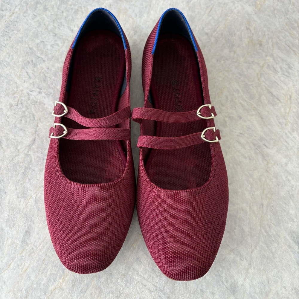 Rothy’s Double Buckle Mary Jane Flats Size 9.5
